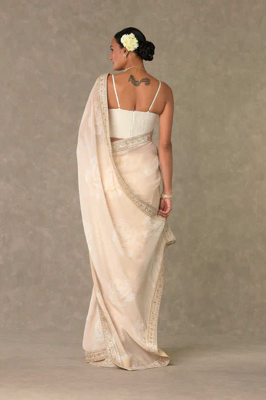 Ecru Gulaab Saree