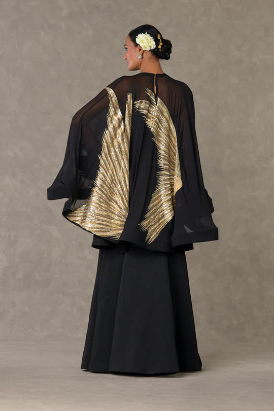 Black Son-Chidiya Cape Set