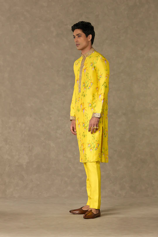 Lemon Yellow Juhi Kurta Set With Pants