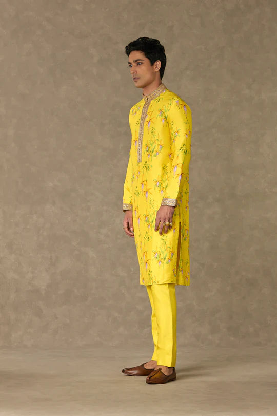 Lemon Yellow Juhi Kurta Set With Pants - Ready to Ship