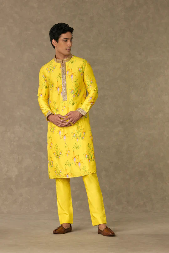 Lemon Yellow Juhi Kurta Set With Pants - Ready to Ship