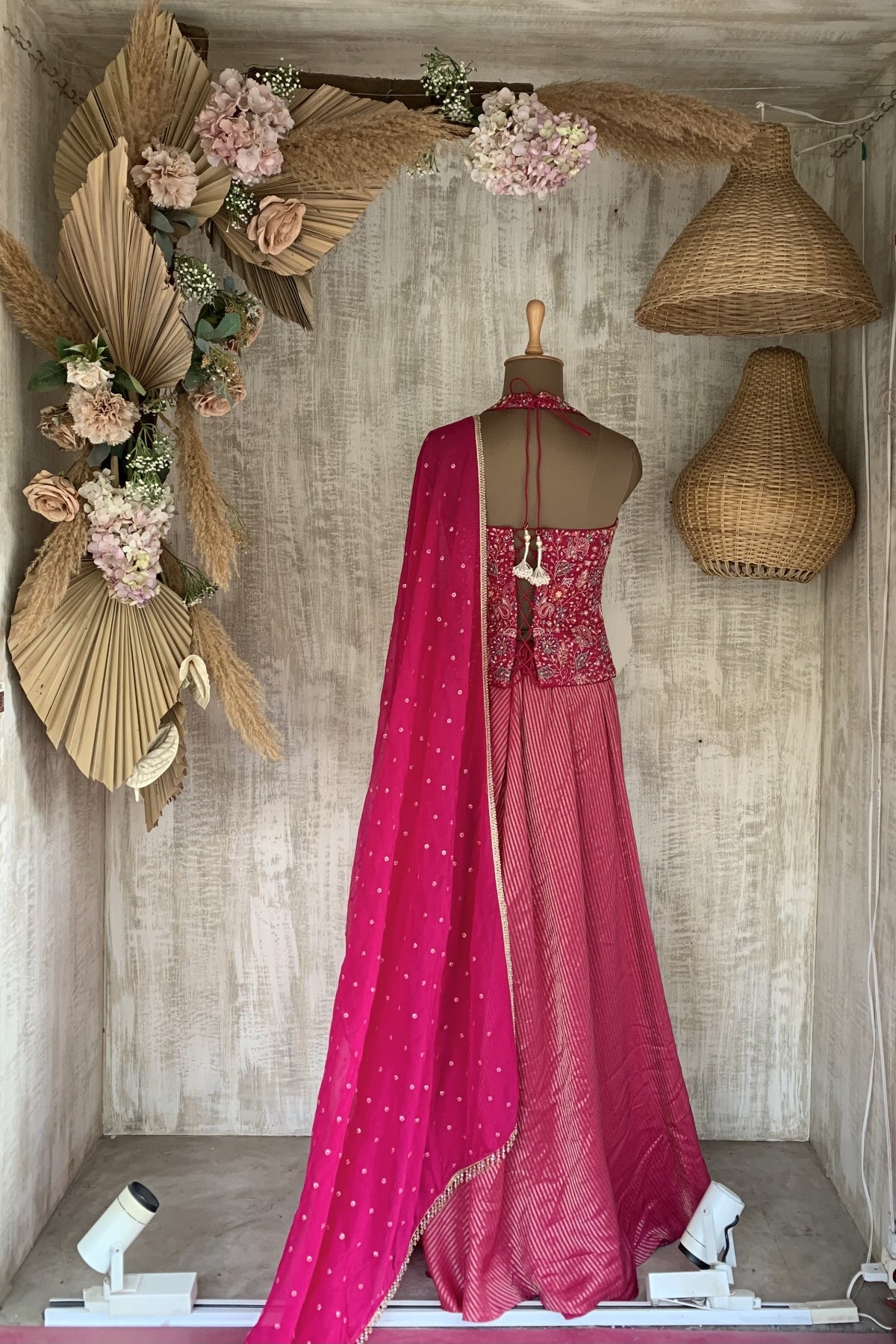 Pink Ebony Savi Tissue Line Pant Set - Ready to ship