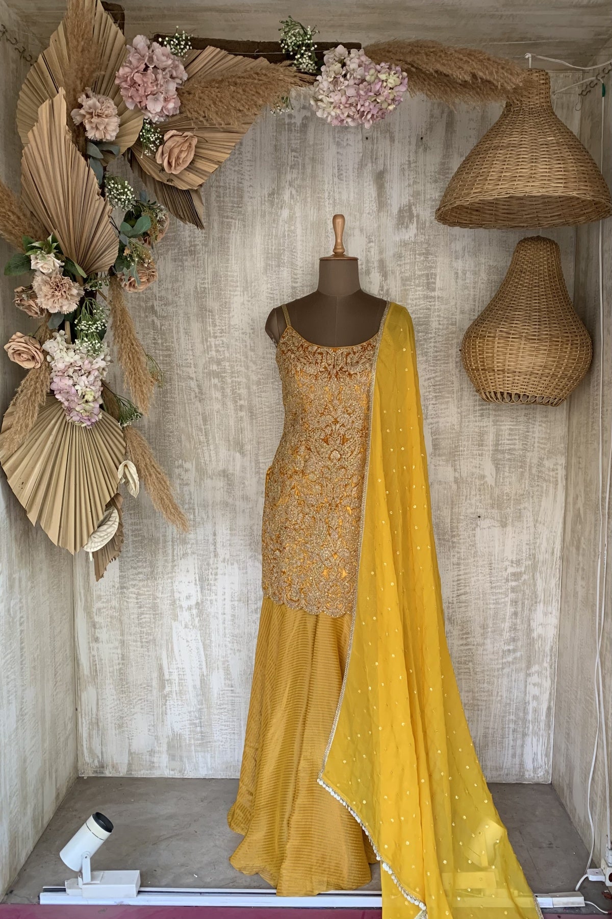 Yellow Lekha Sharara - Ready to ship