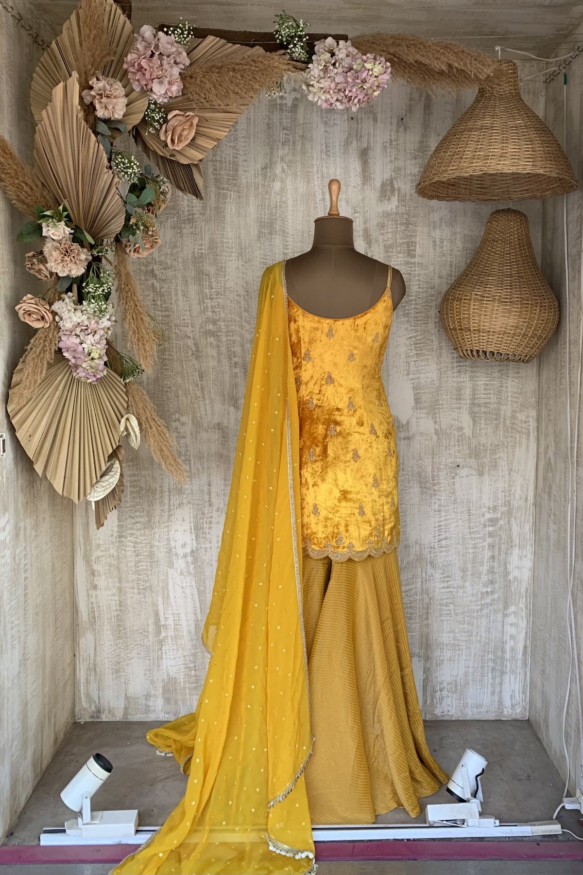 Yellow Lekha Sharara - Ready to ship