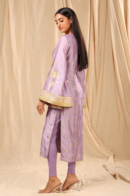 Lilac Wine Garden Kurta Only (No Pants)
