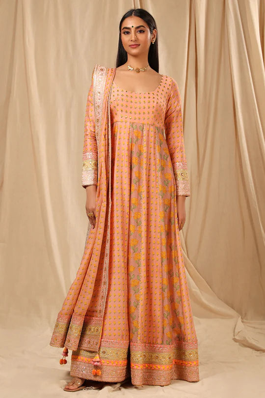 Rosepink Bloomingdale Anarkali Set Studio East6