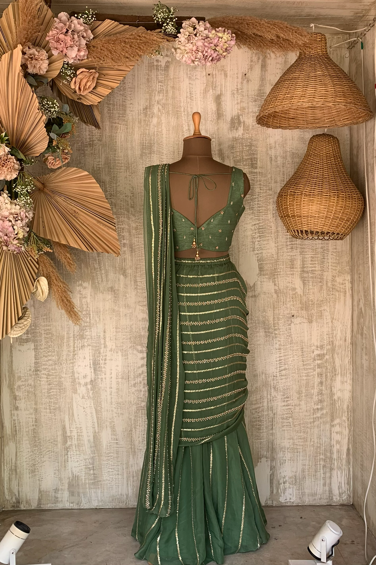 Green Aaliyah Saree - Ready to ship