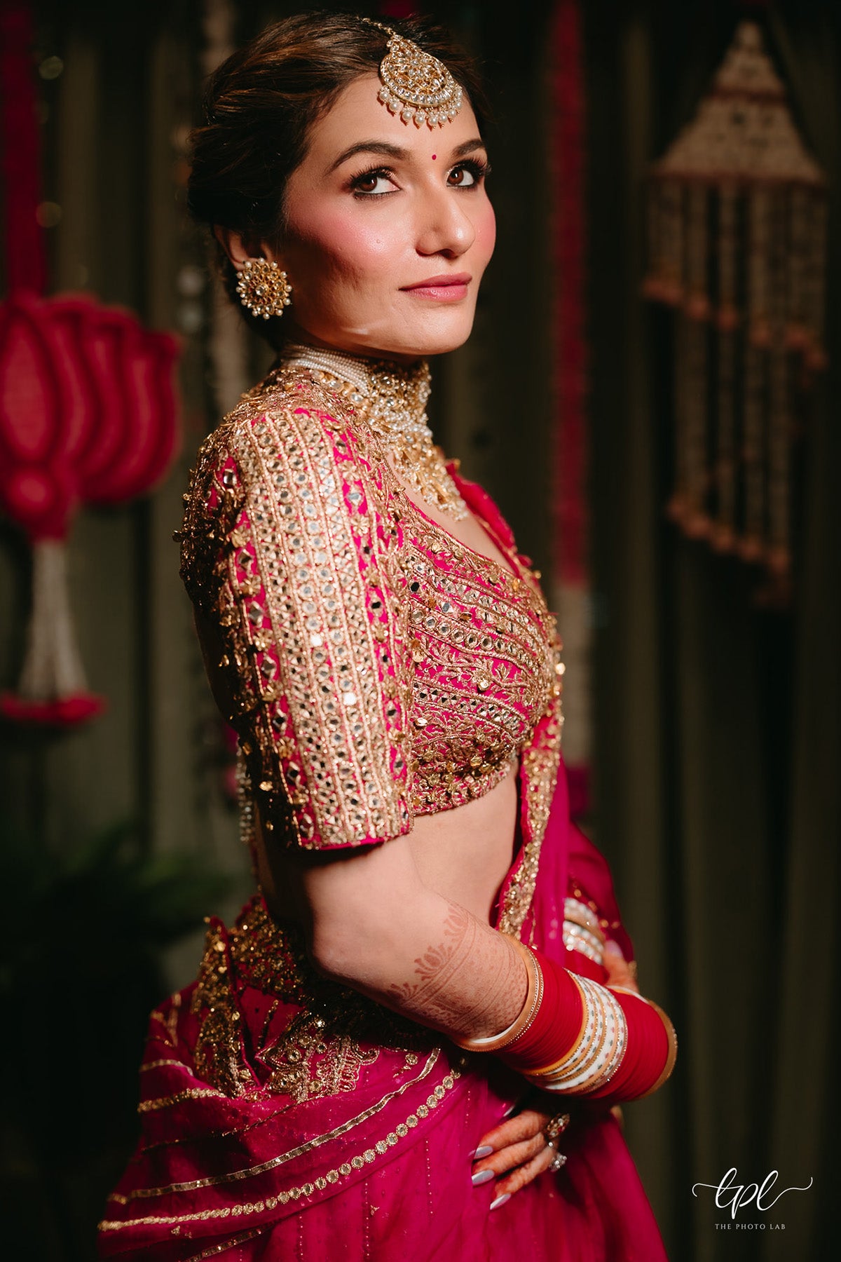 Shauna Gautam in Rani Pink Bridal Lehenga Set