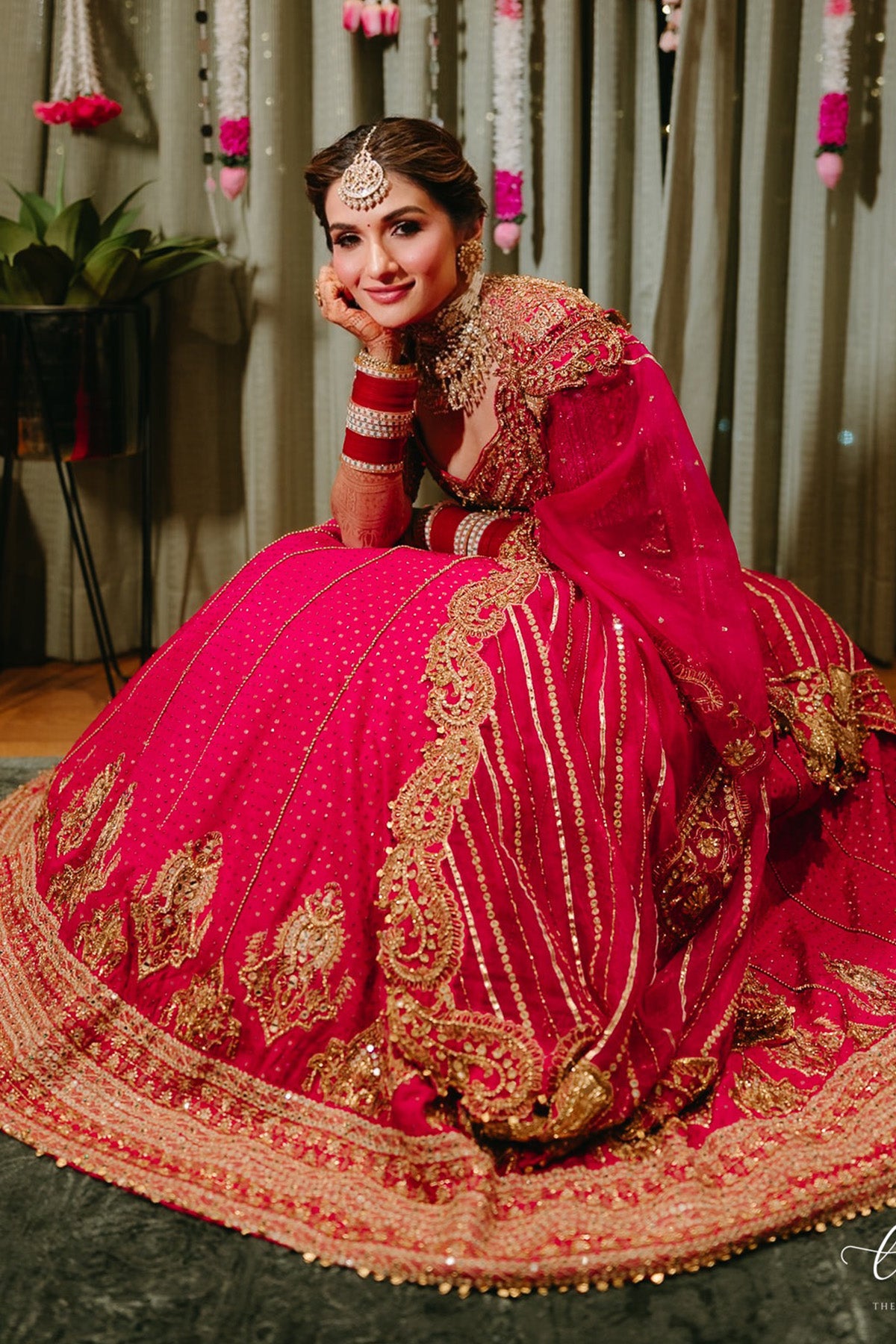 Shauna Gautam in Rani Pink Bridal Lehenga Set