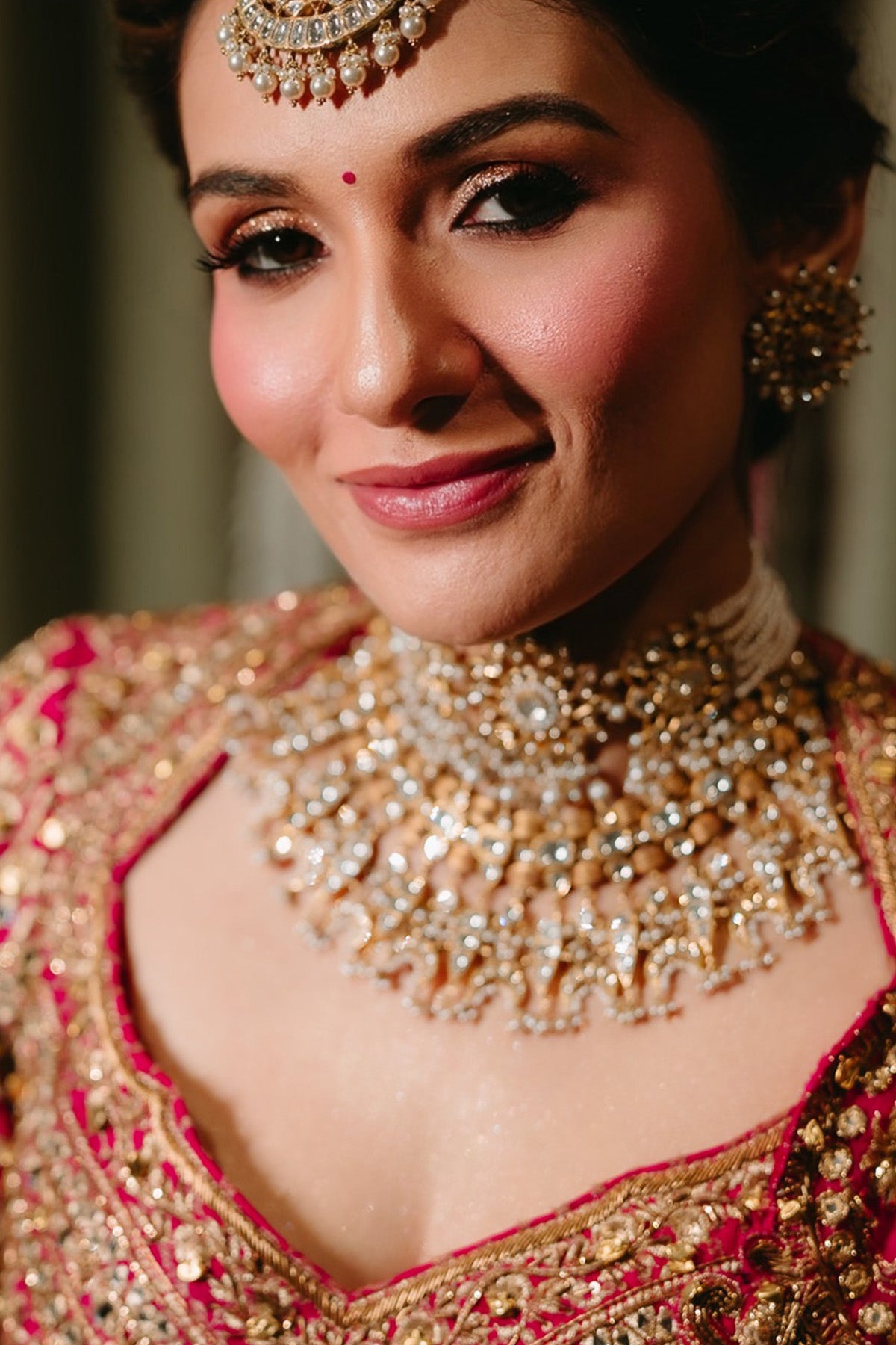 Shauna Gautam in Rani Pink Bridal Lehenga Set