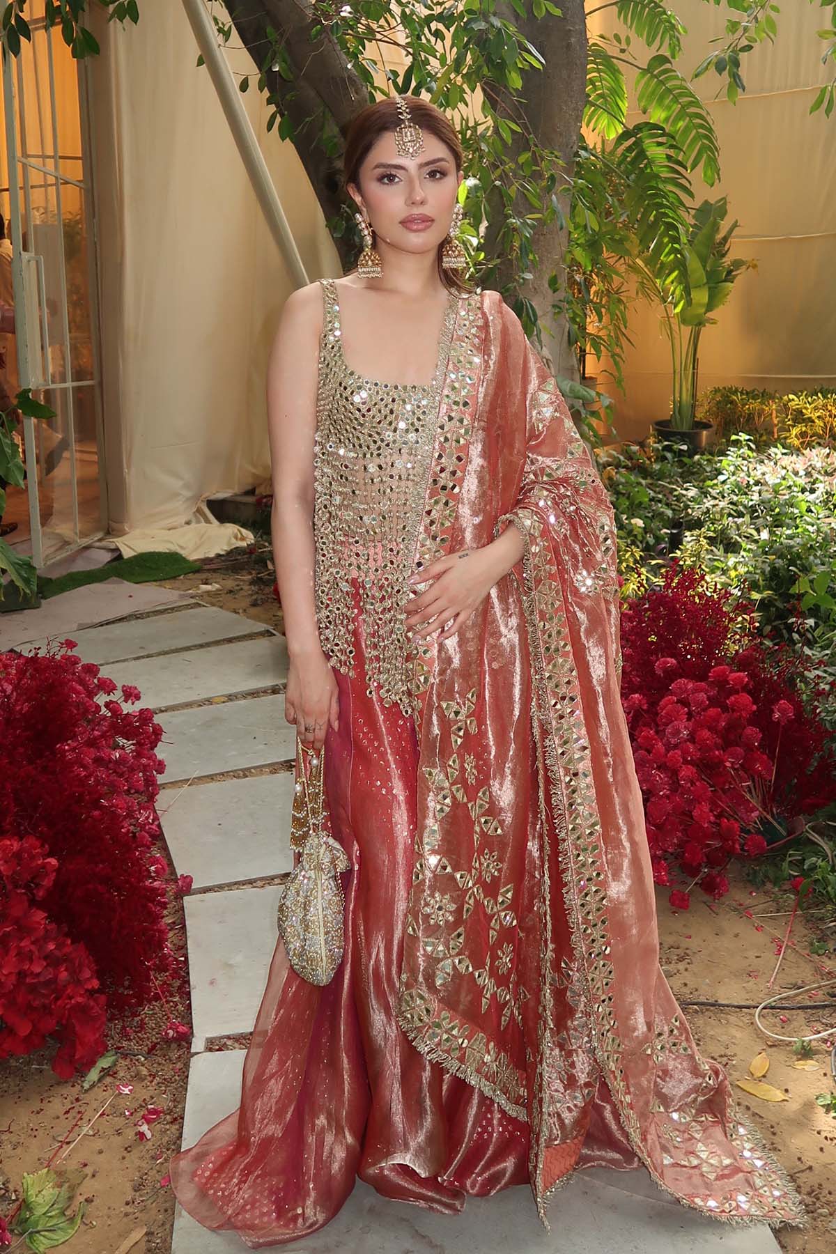 Muskan in Gulbahar Mirror Sharara Set