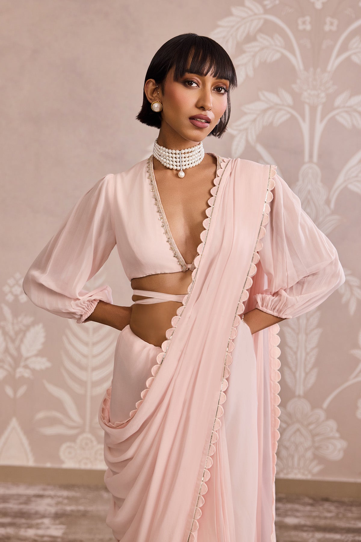 Pearl Saree Set  - Ready To Ship