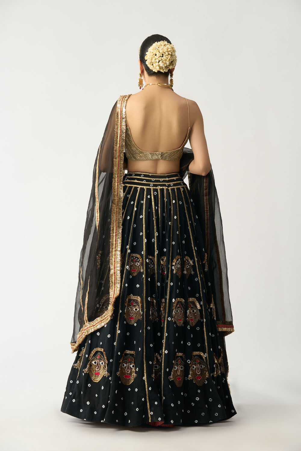 Reshma Bandhani Kala Kaptputli Lehenga Set