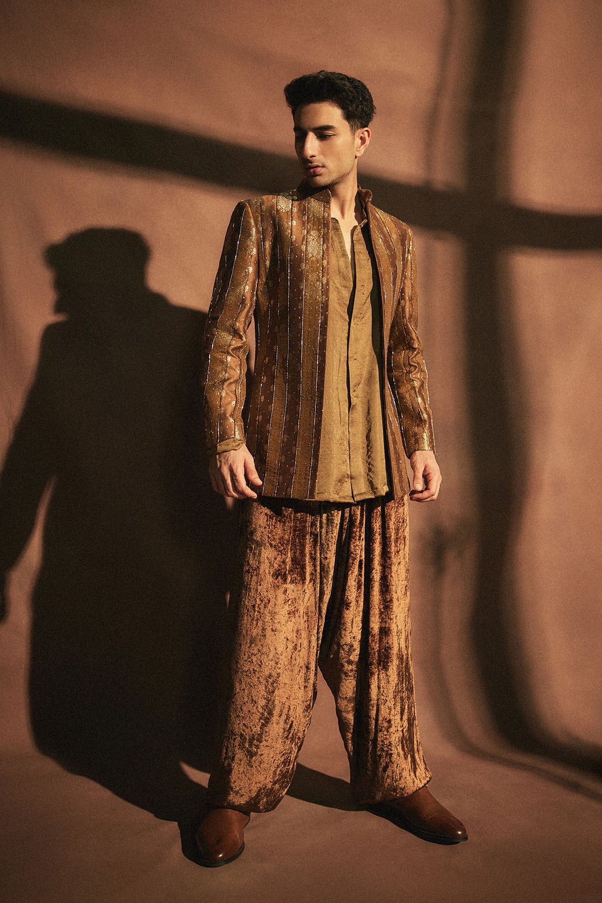 Ibrahim in Zarvika Brocade Bundi Set