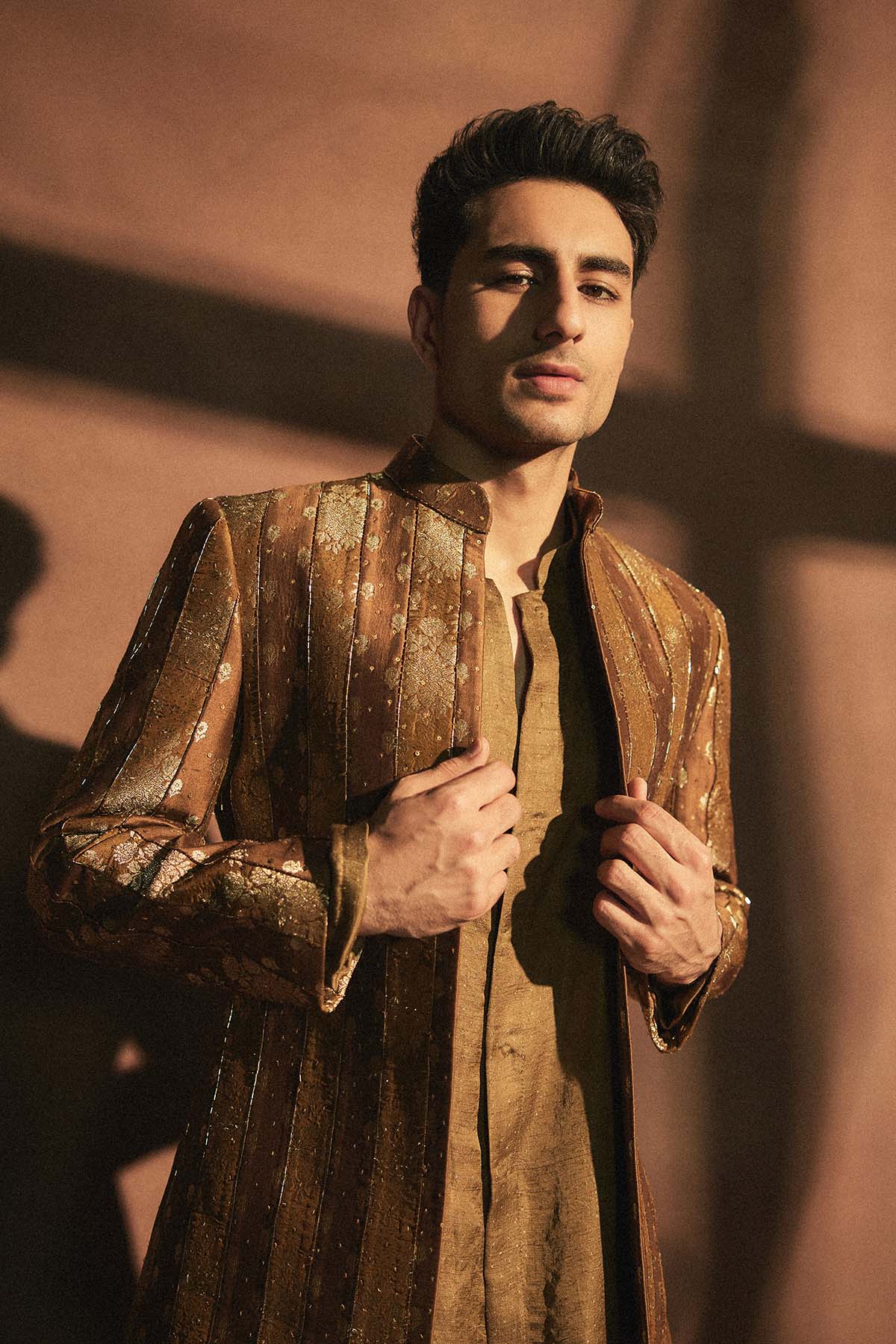 Ibrahim in Zarvika Brocade Bundi Set