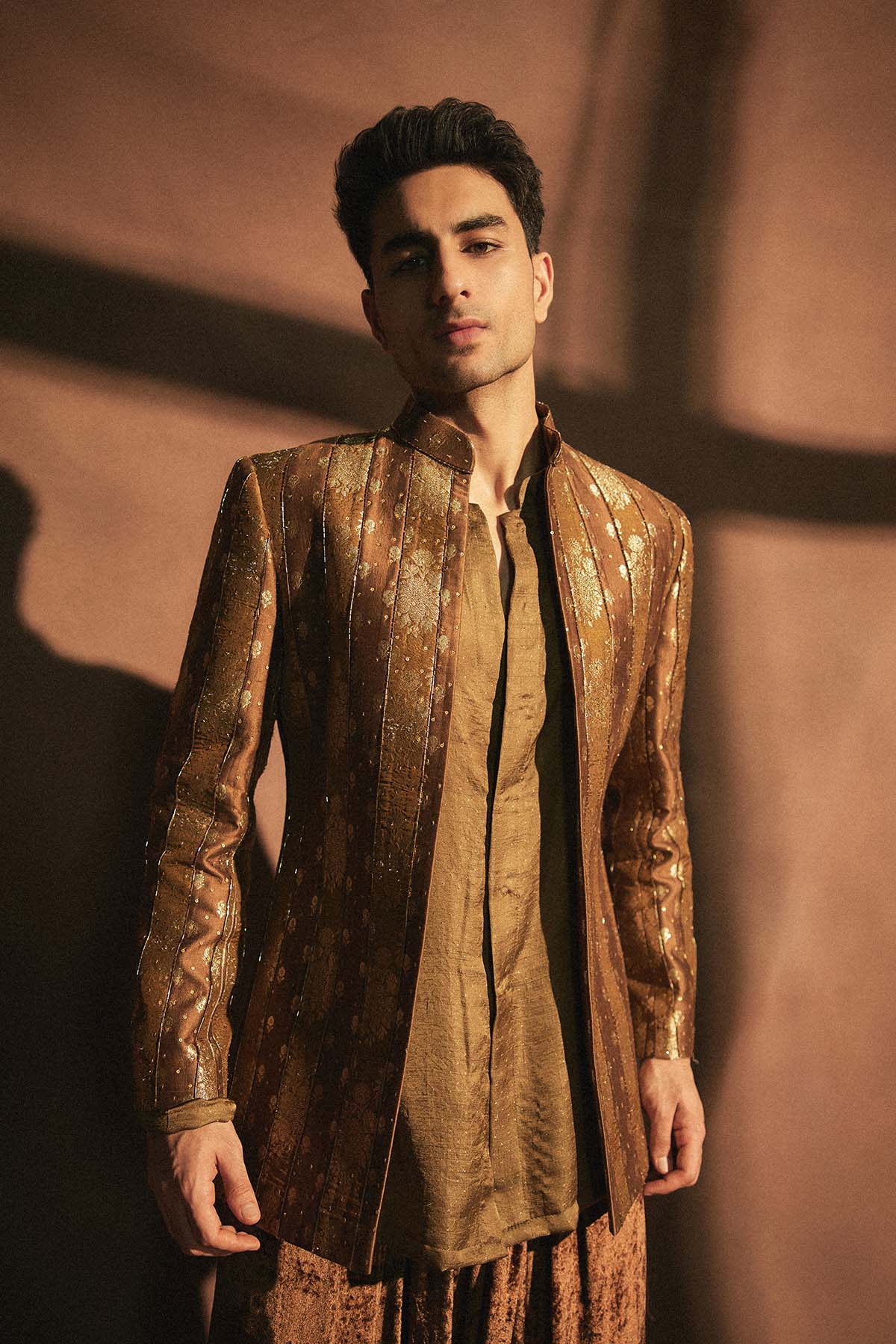 Ibrahim in Zarvika Brocade Bundi Set