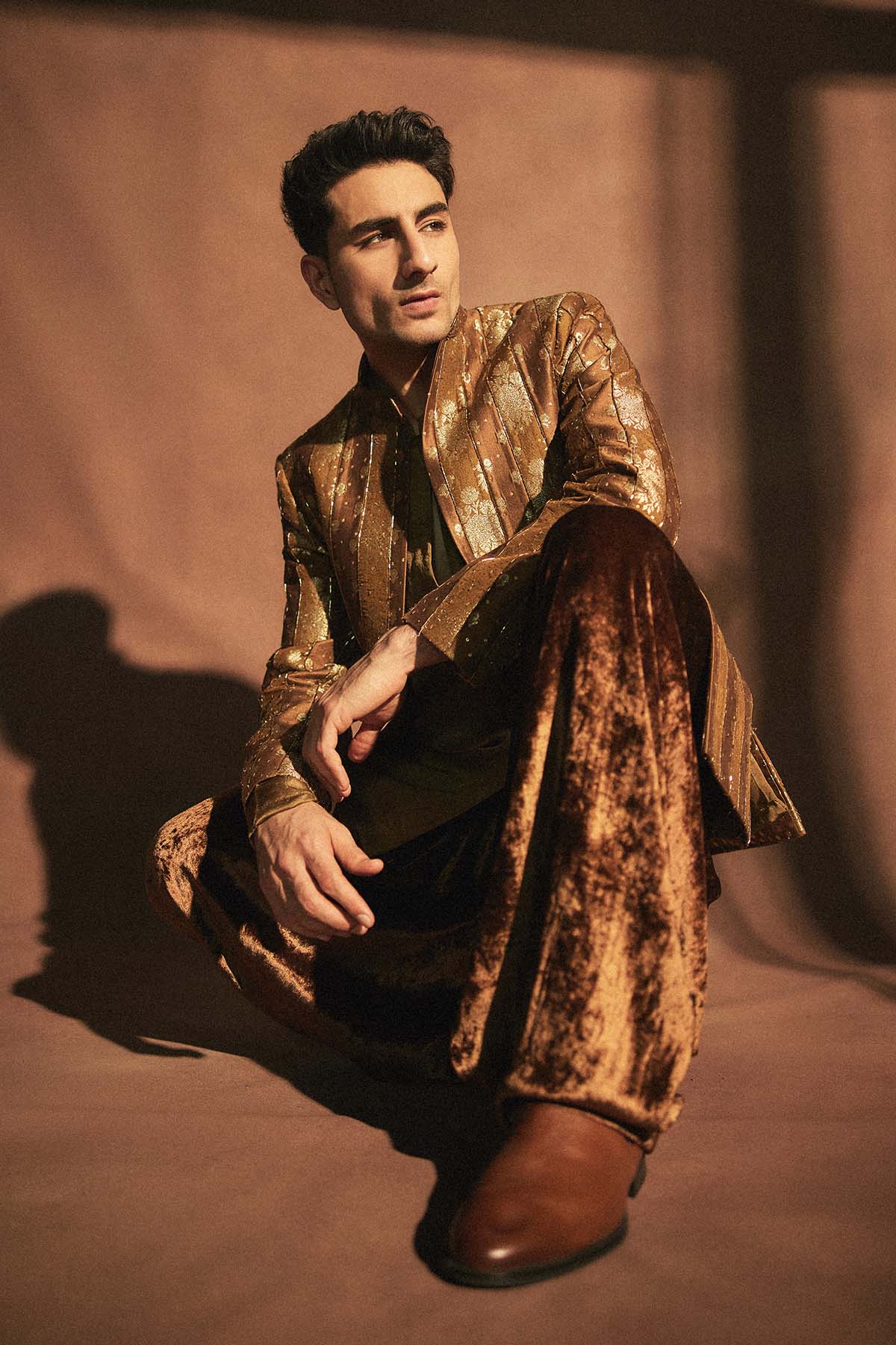 Ibrahim in Zarvika Brocade Bundi Set