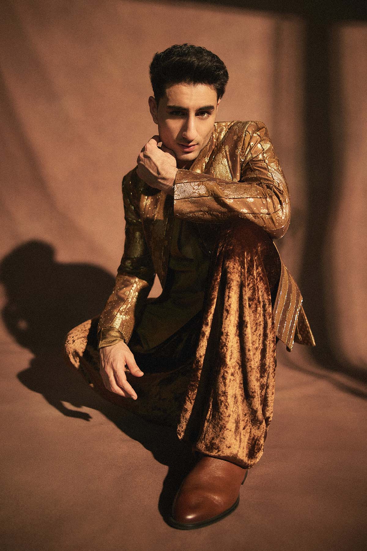 Ibrahim in Zarvika Brocade Bundi Set