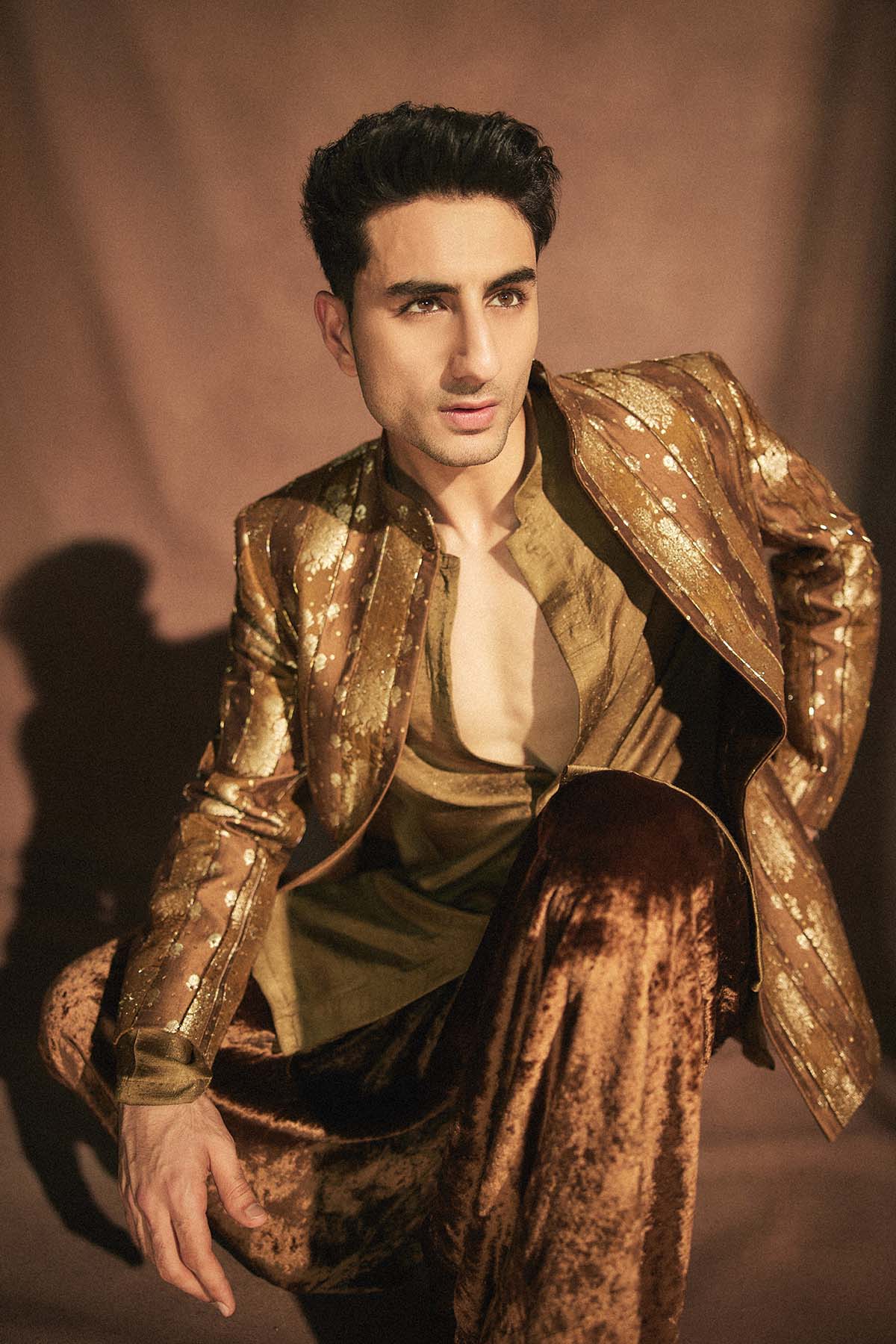 Ibrahim in Zarvika Brocade Bundi Set