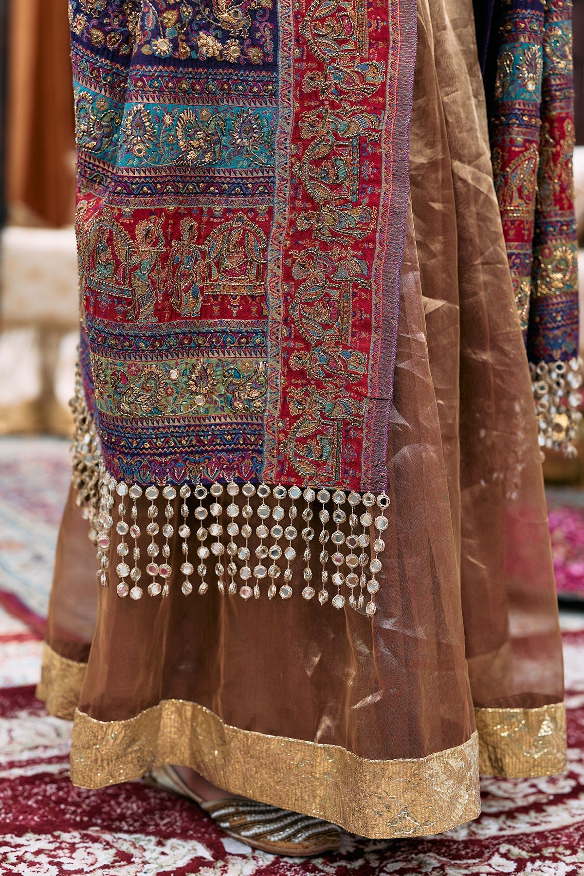 Kanthi Anarkali and Jamawaar Shawl Set