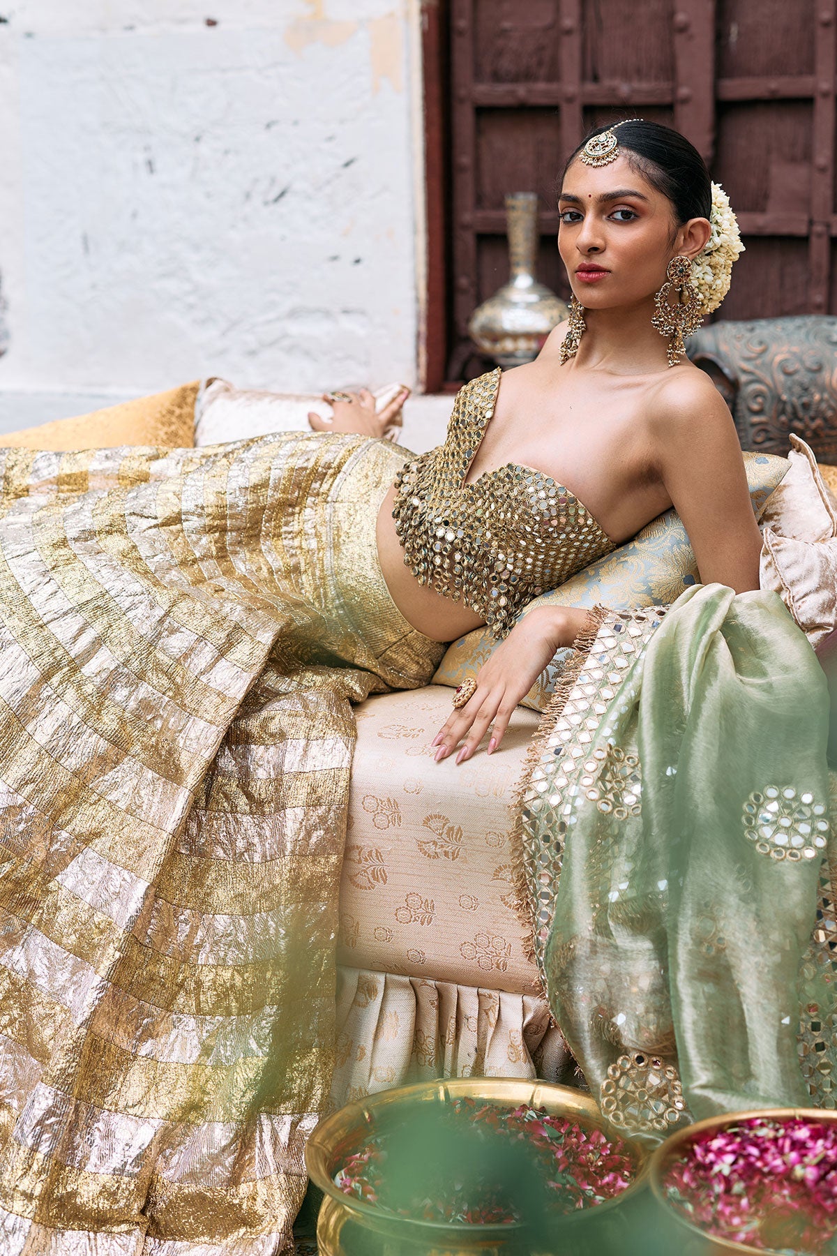 Kiran Sona Chandi Lehenga Set