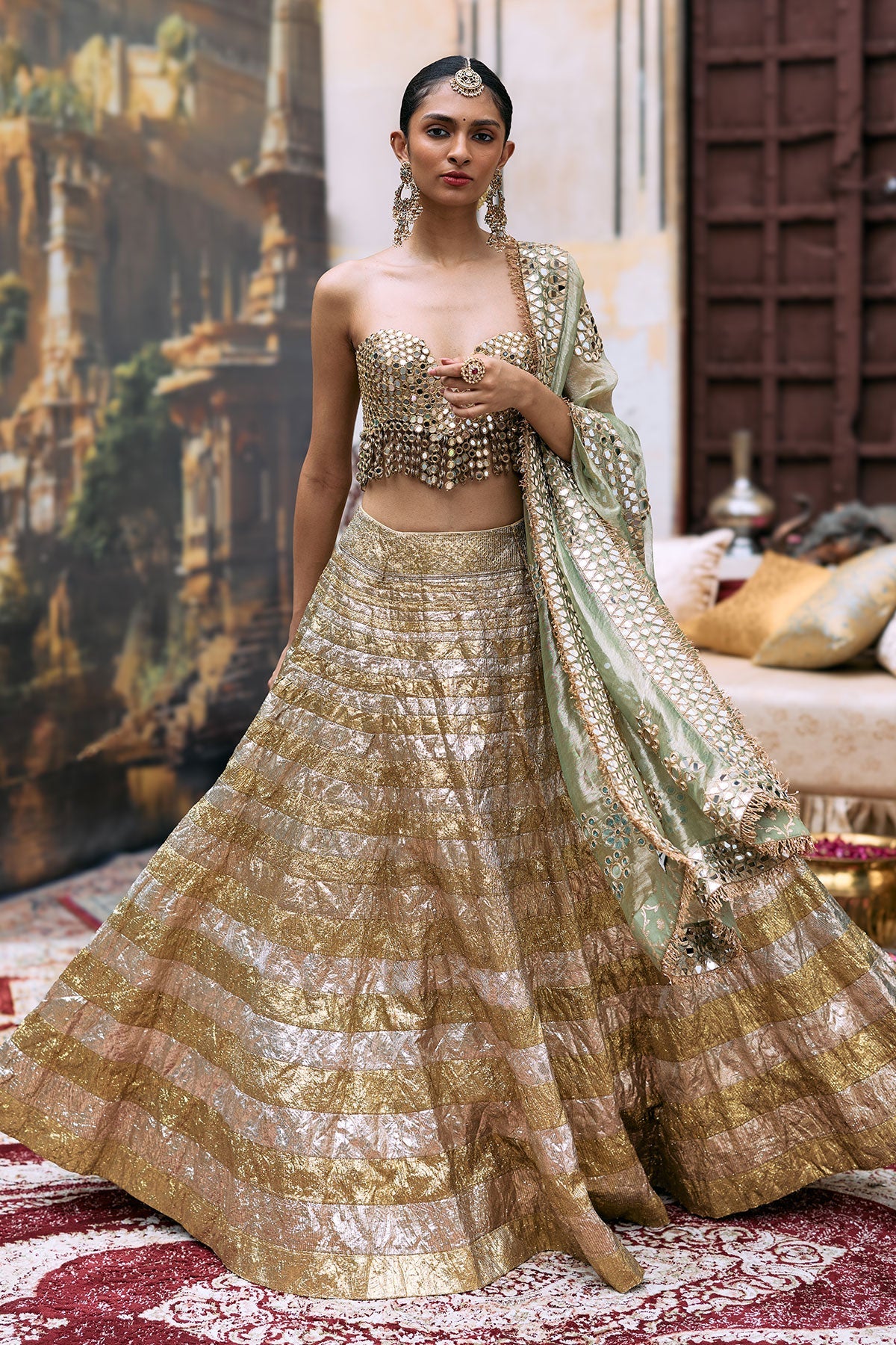 Kiran Sona Chandi Lehenga Set