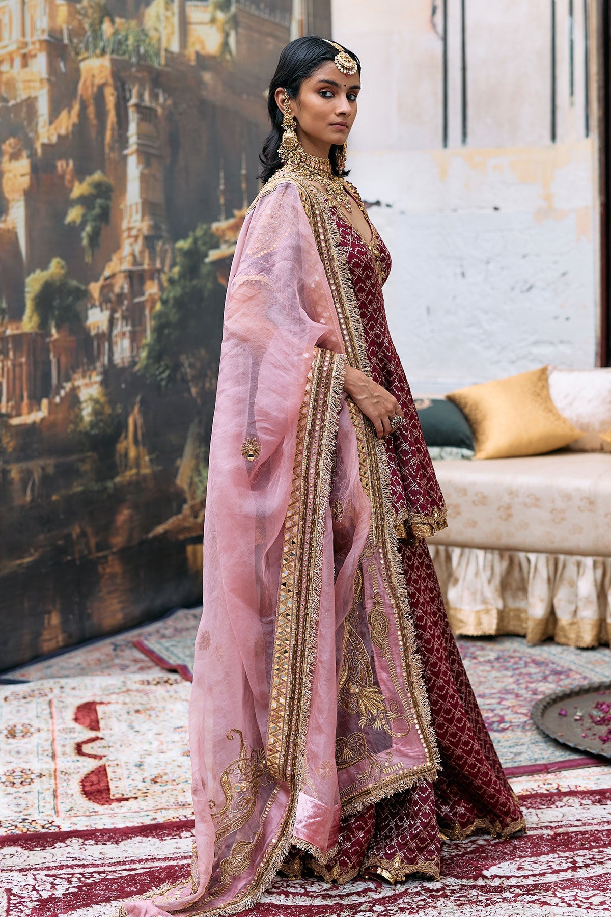 Vedi Peplum Sharara Set