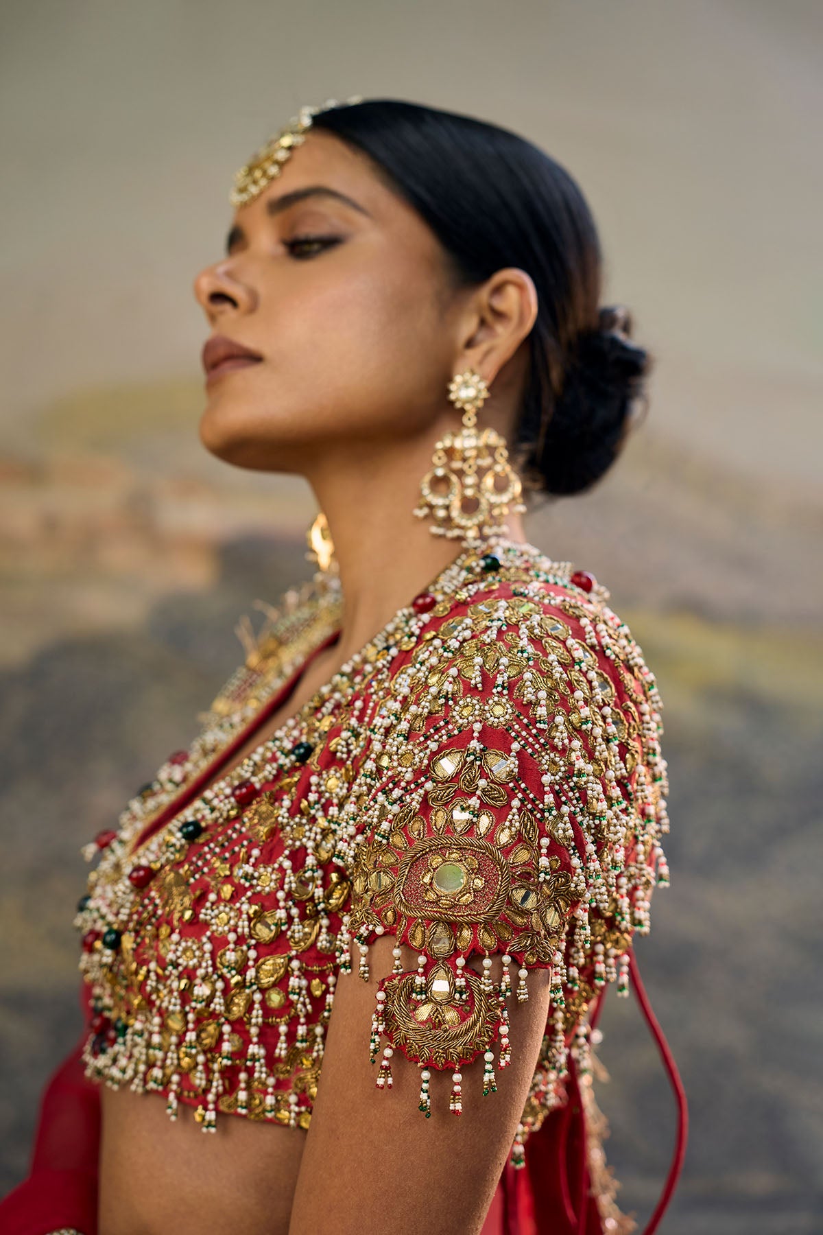 Lalima Jadau Lehenga Set