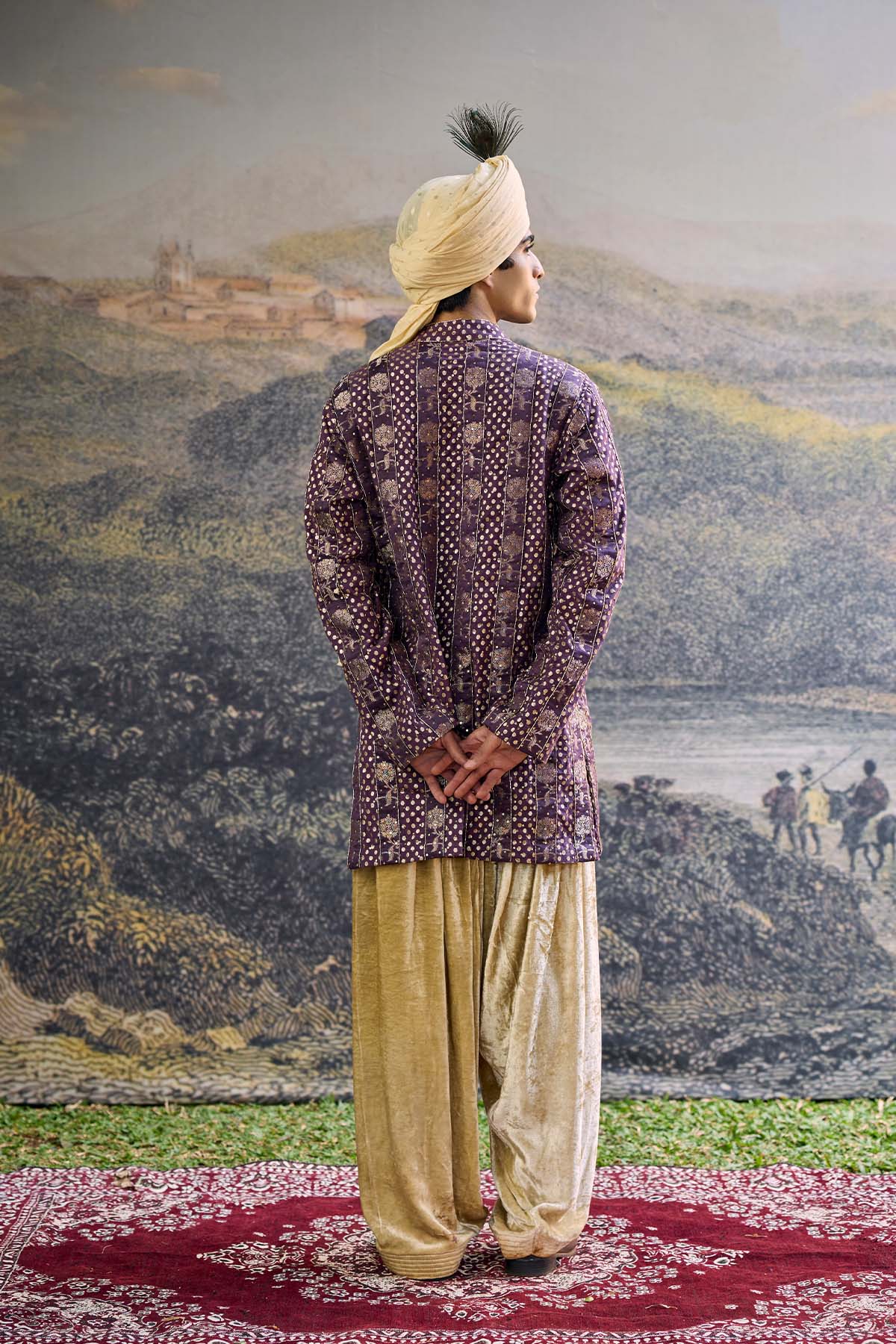 Baijanti Brocade Kurta Set