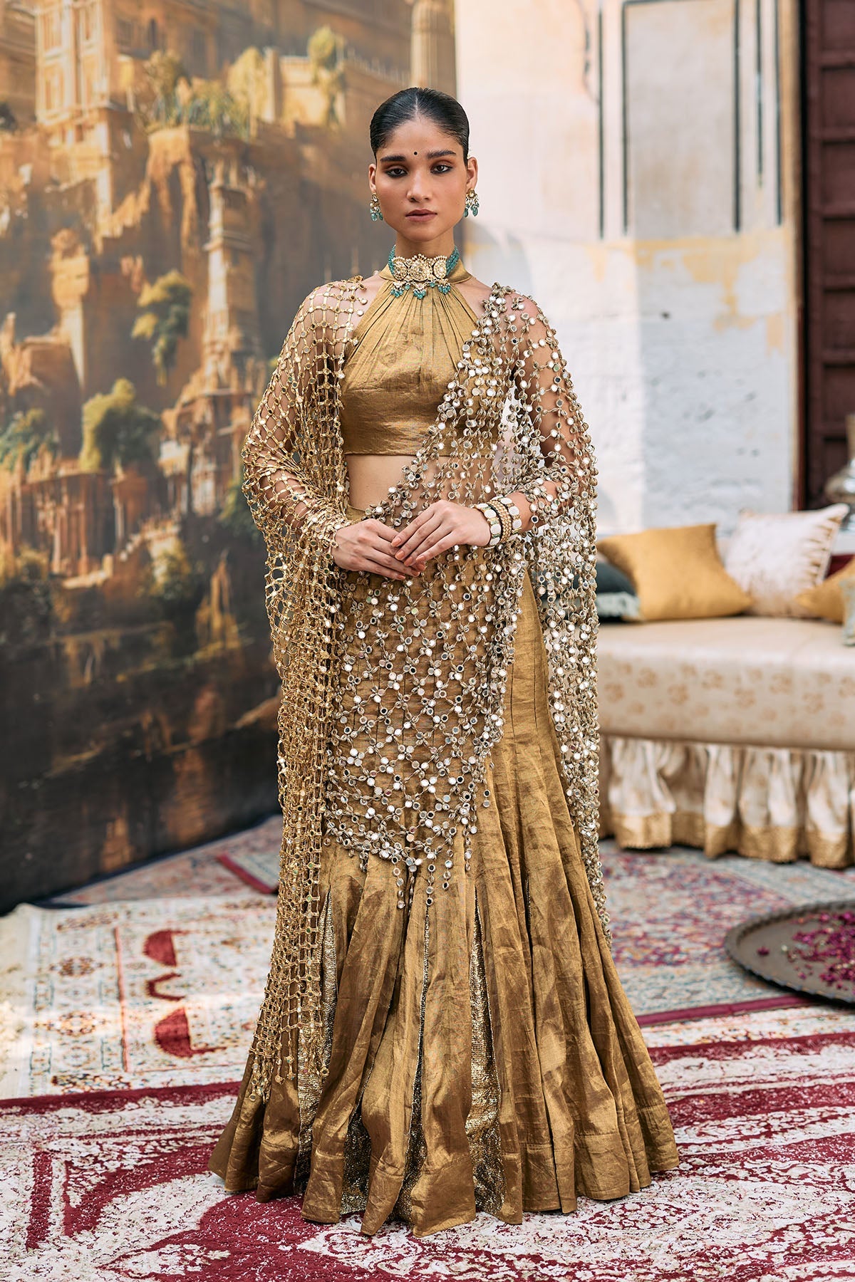Mandira Lehenga Set with Sheeshya Veil