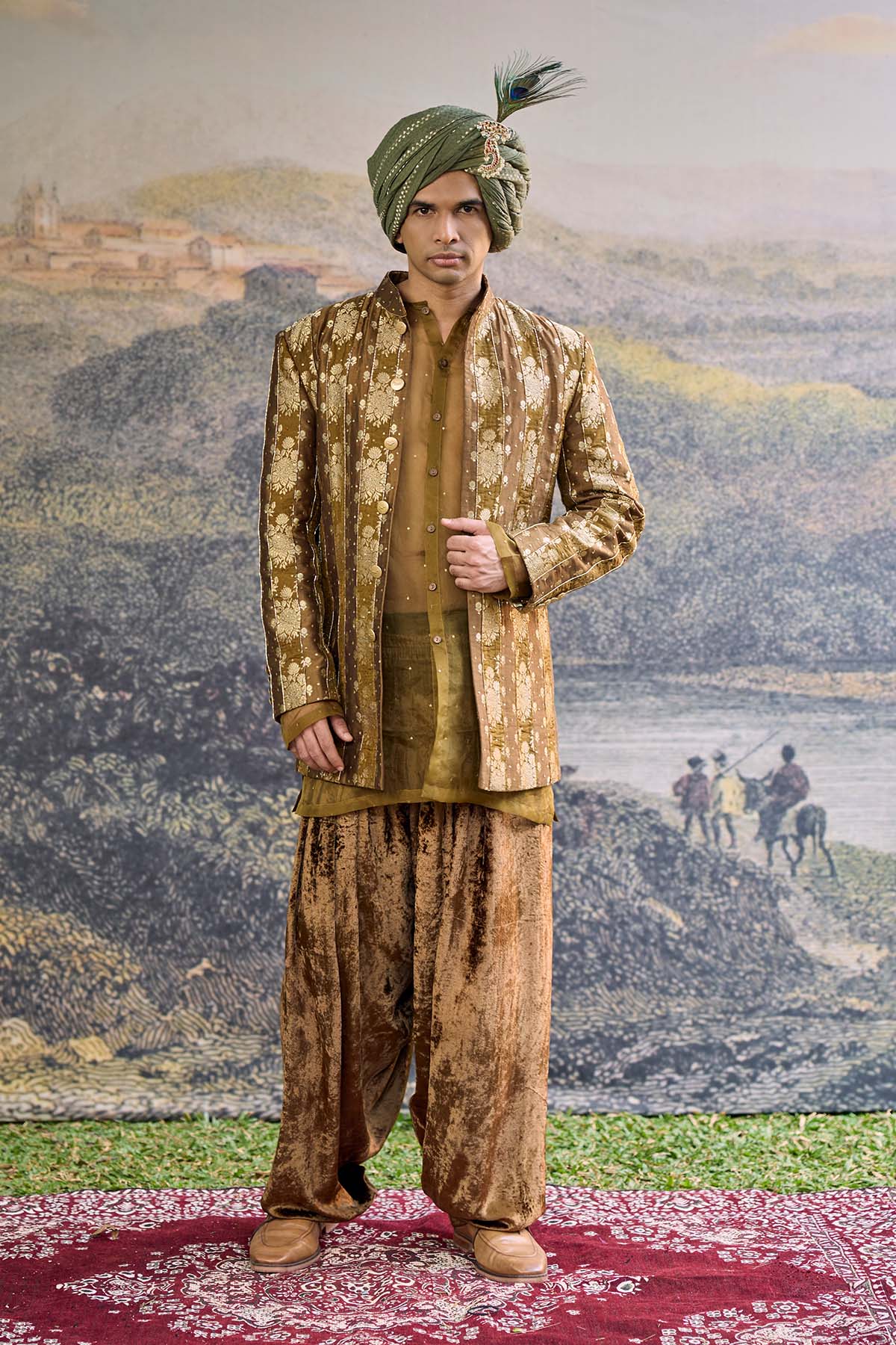 Zarvika Brocade Bundi Set