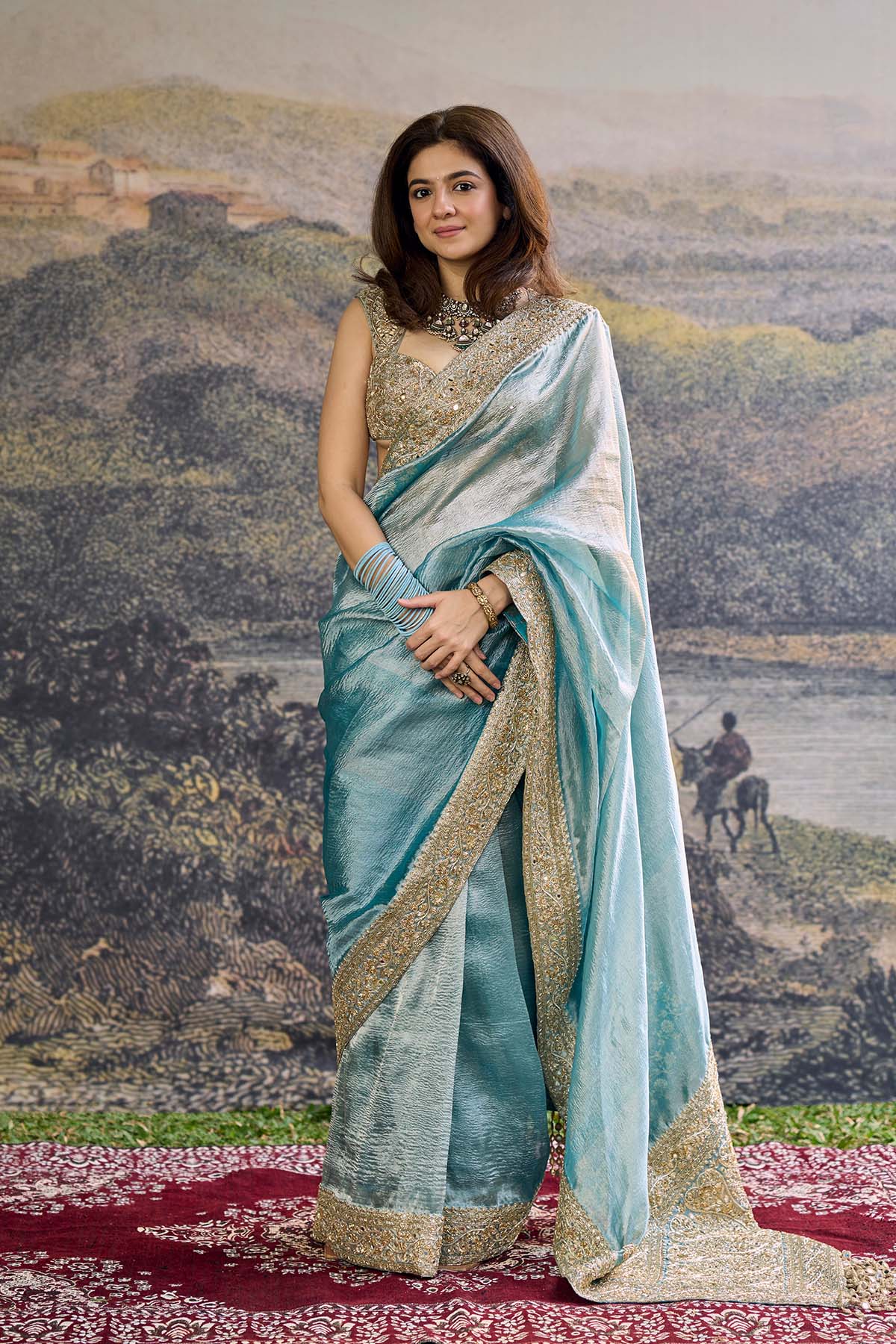Shobhana Tissue Saree Set
