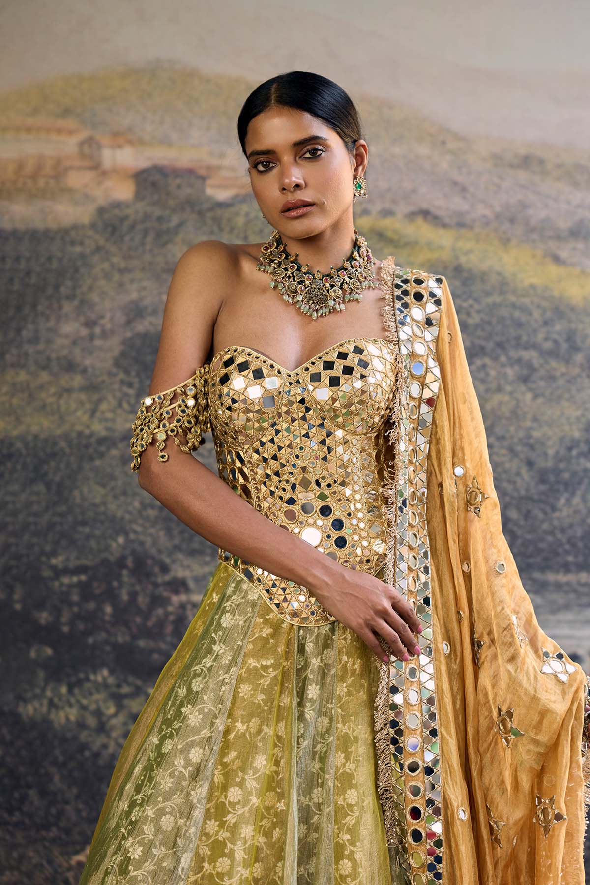 Hiranya Mirror Lehenga Set