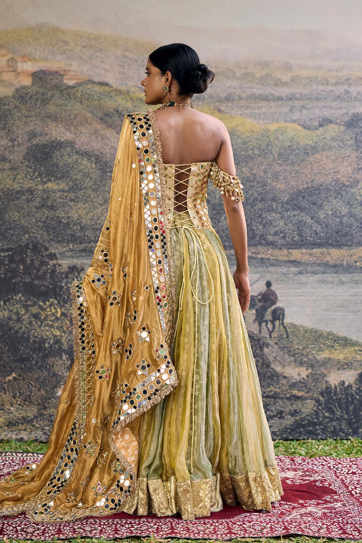 Hiranya Mirror Lehenga Set