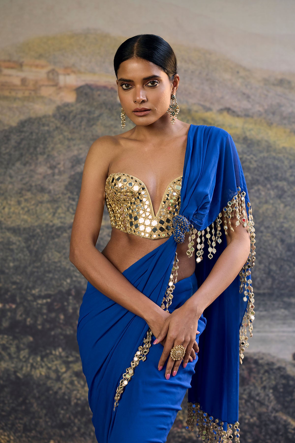 Neelanjana Mirror Saree Set