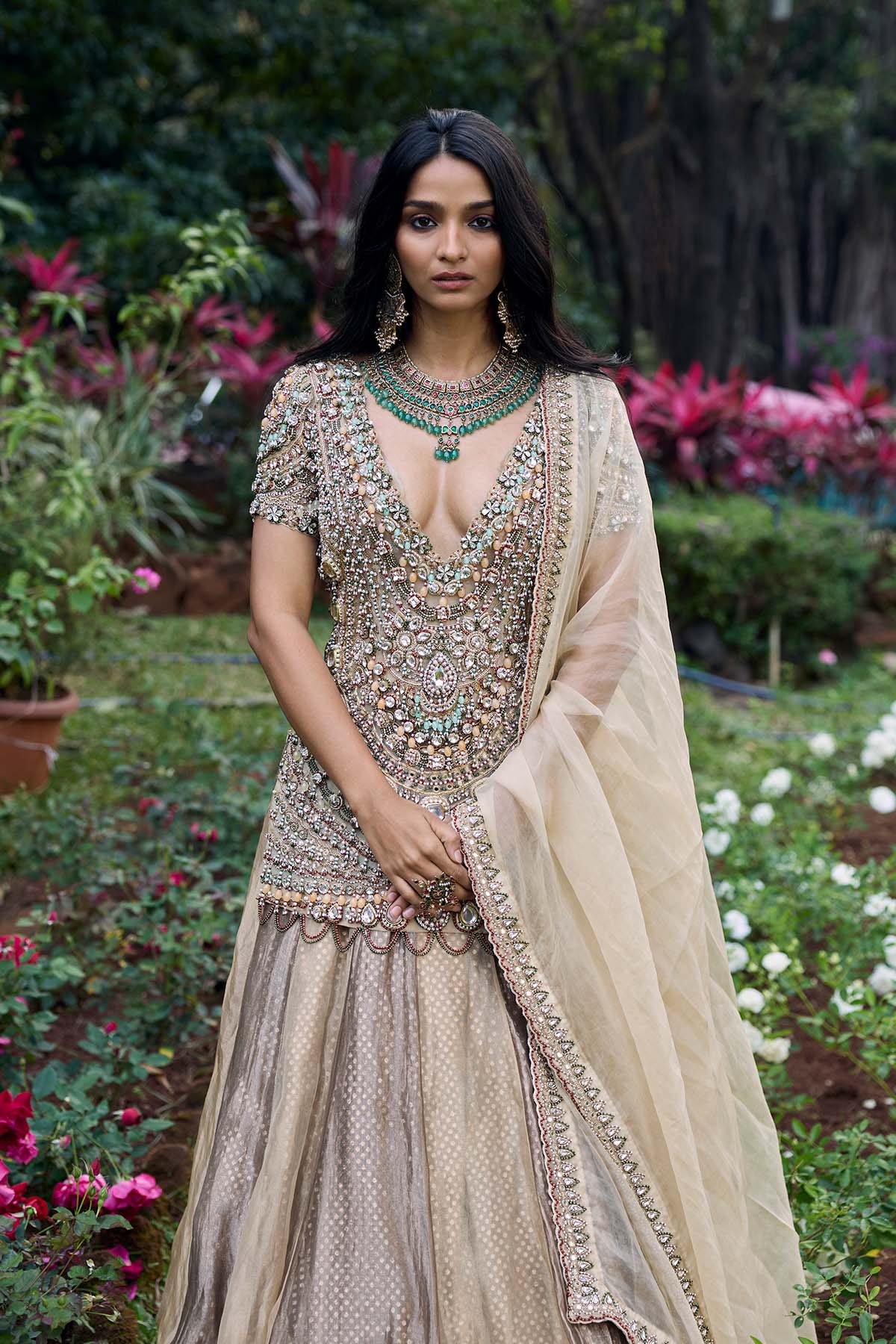 Noor-e-Zar Jadau Lehenga Set