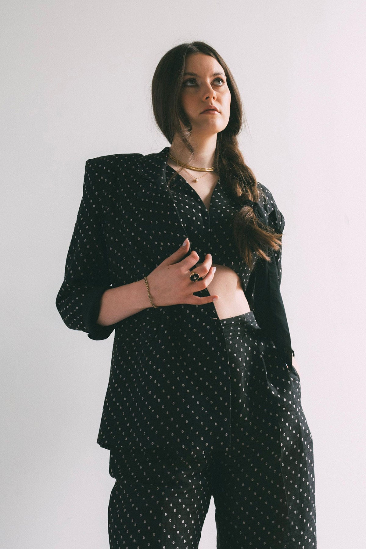 Ivory Pebble Bolero Top