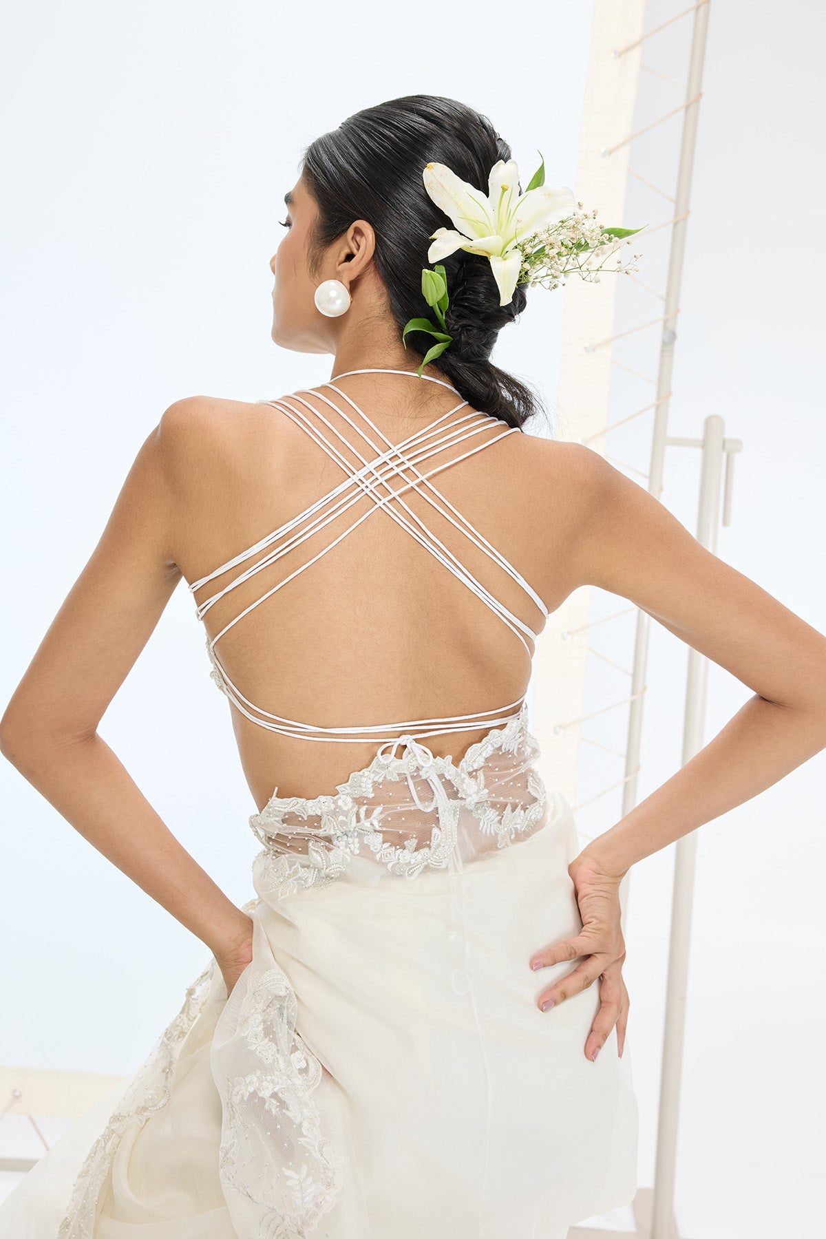 The Luna Saree in off-white