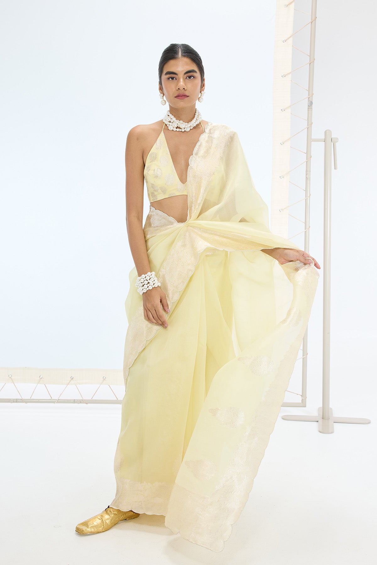 The Serena  Saree in Lemon