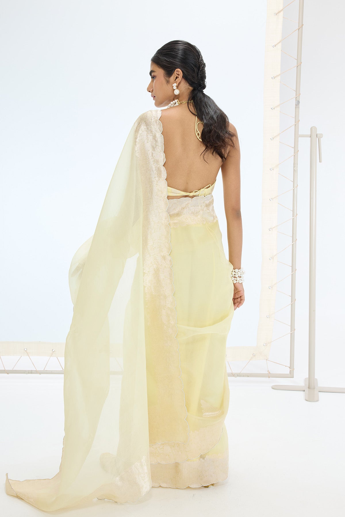 The Serena  Saree in Lemon