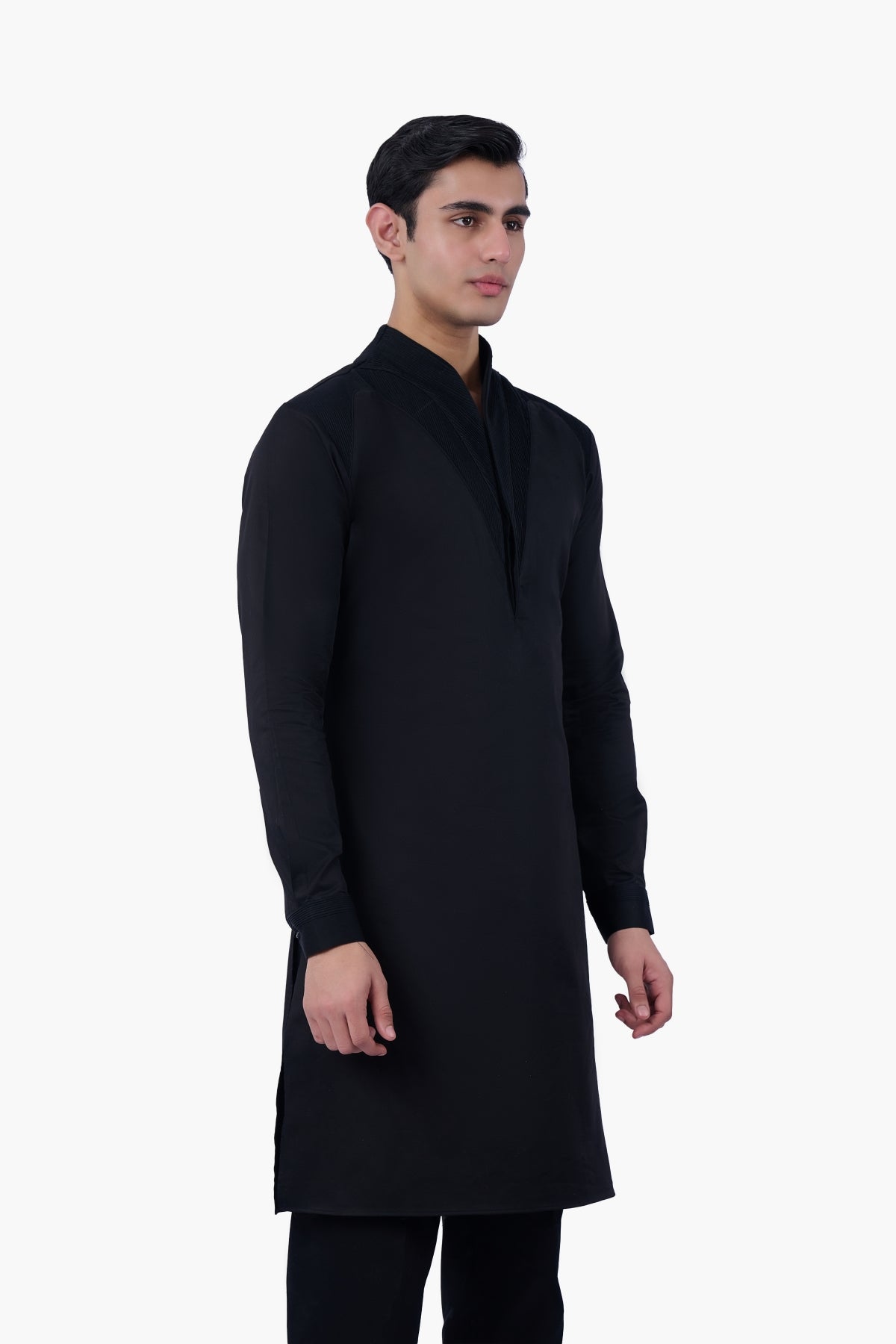 Noir Pintuck Kurta Set