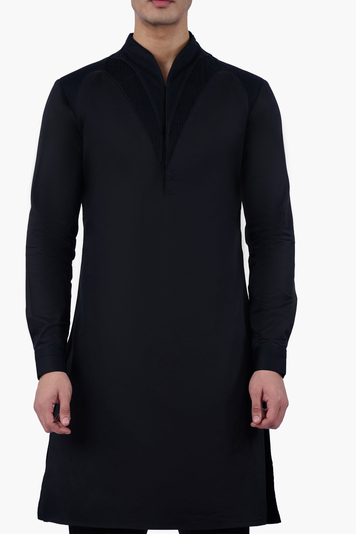 Noir Pintuck Kurta Set