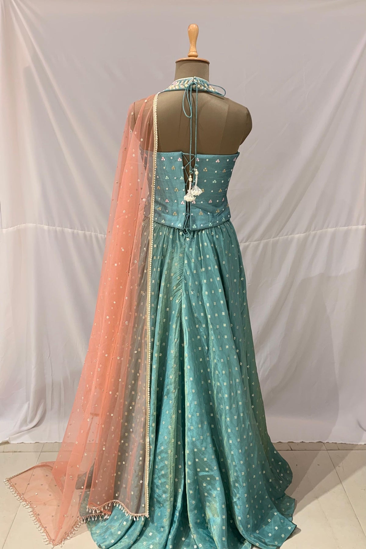 Neela Green Riz Flared Pant Set - Ready to Ship