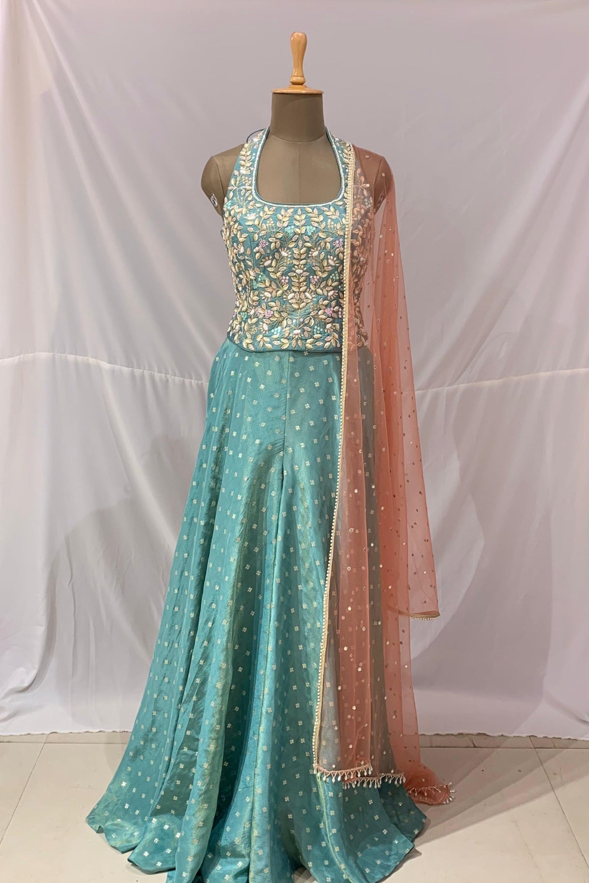 Neela Green Riz Flared Pant Set - Ready to Ship