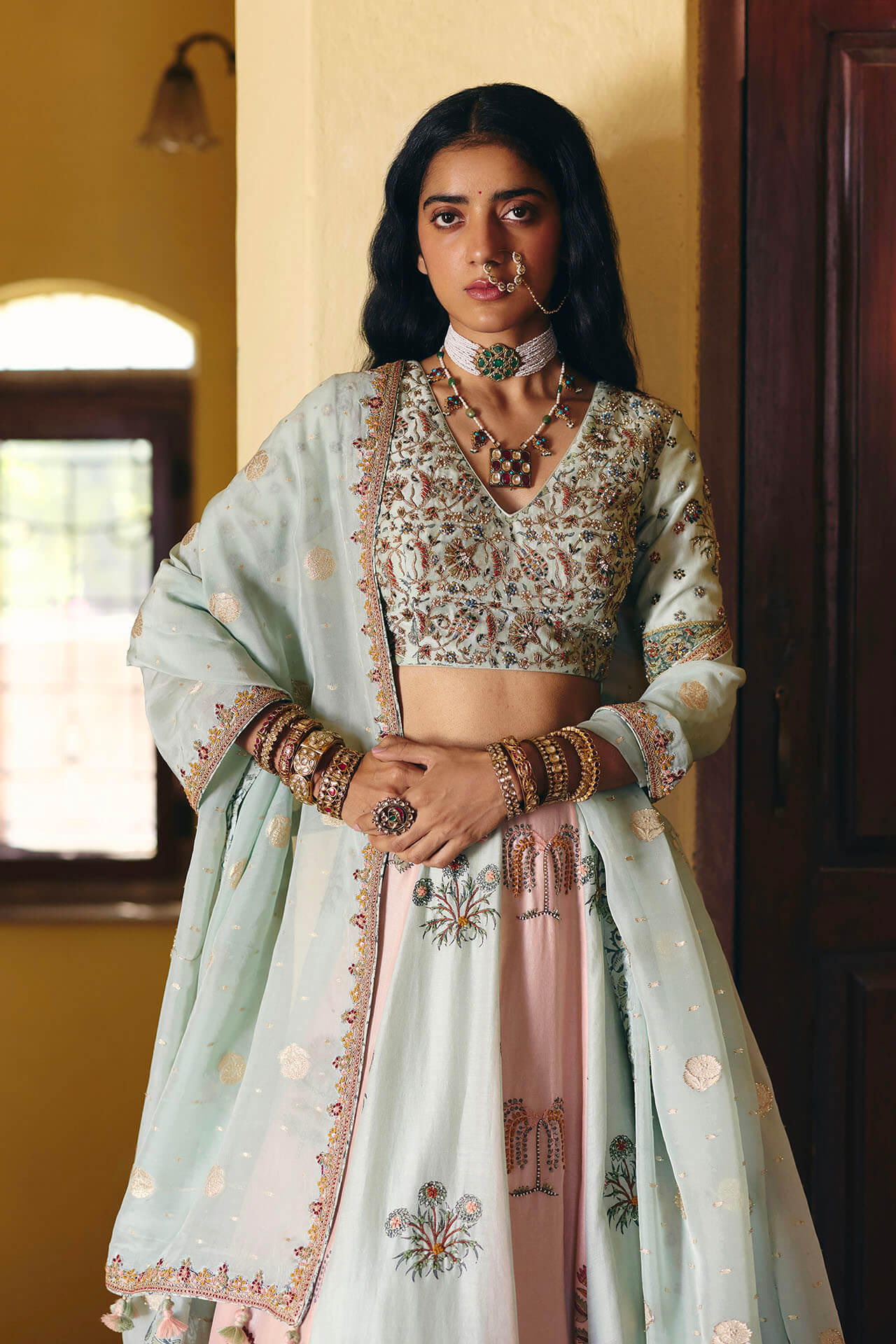 Pink & Mint Lehenga