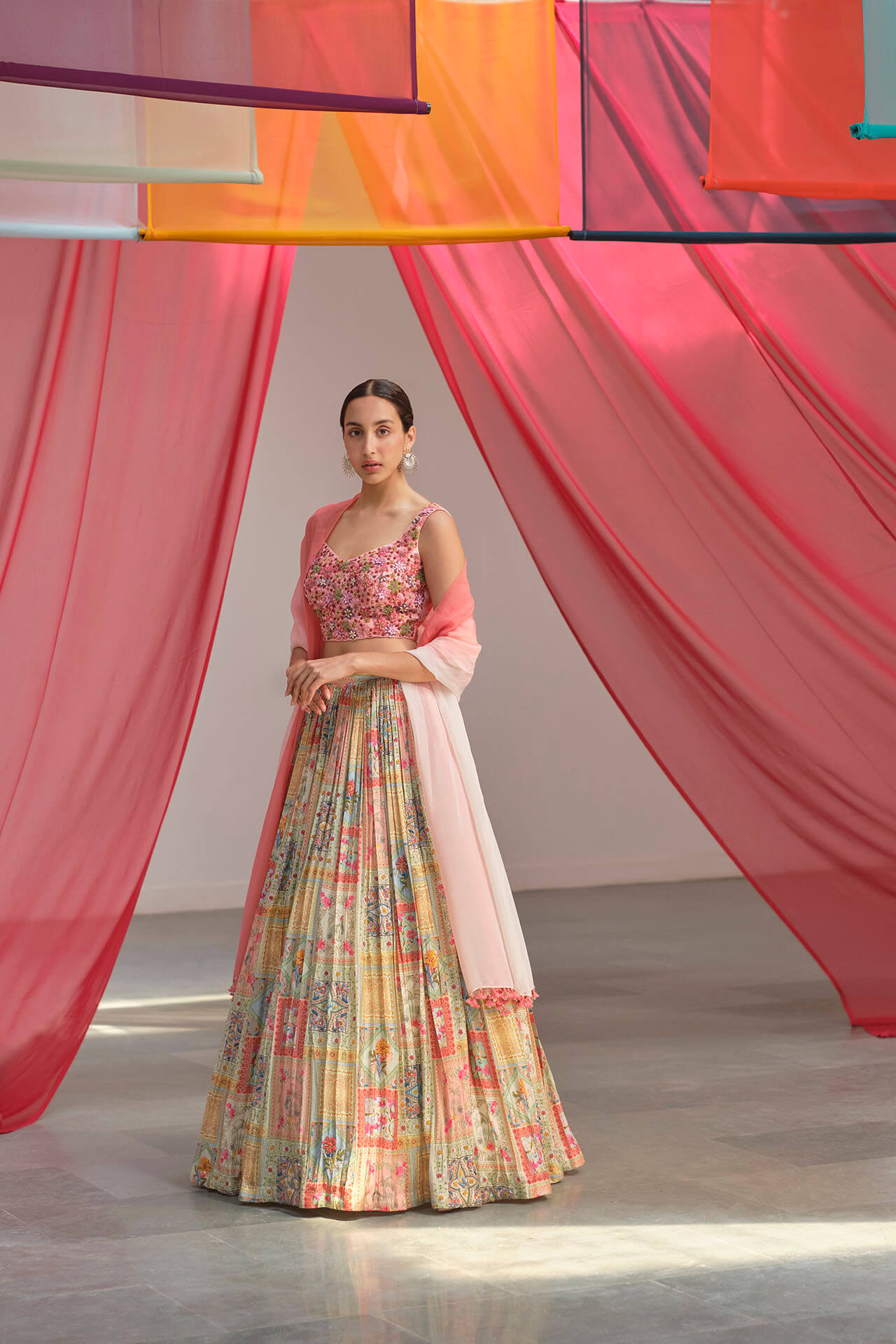 White Pink Lehenga