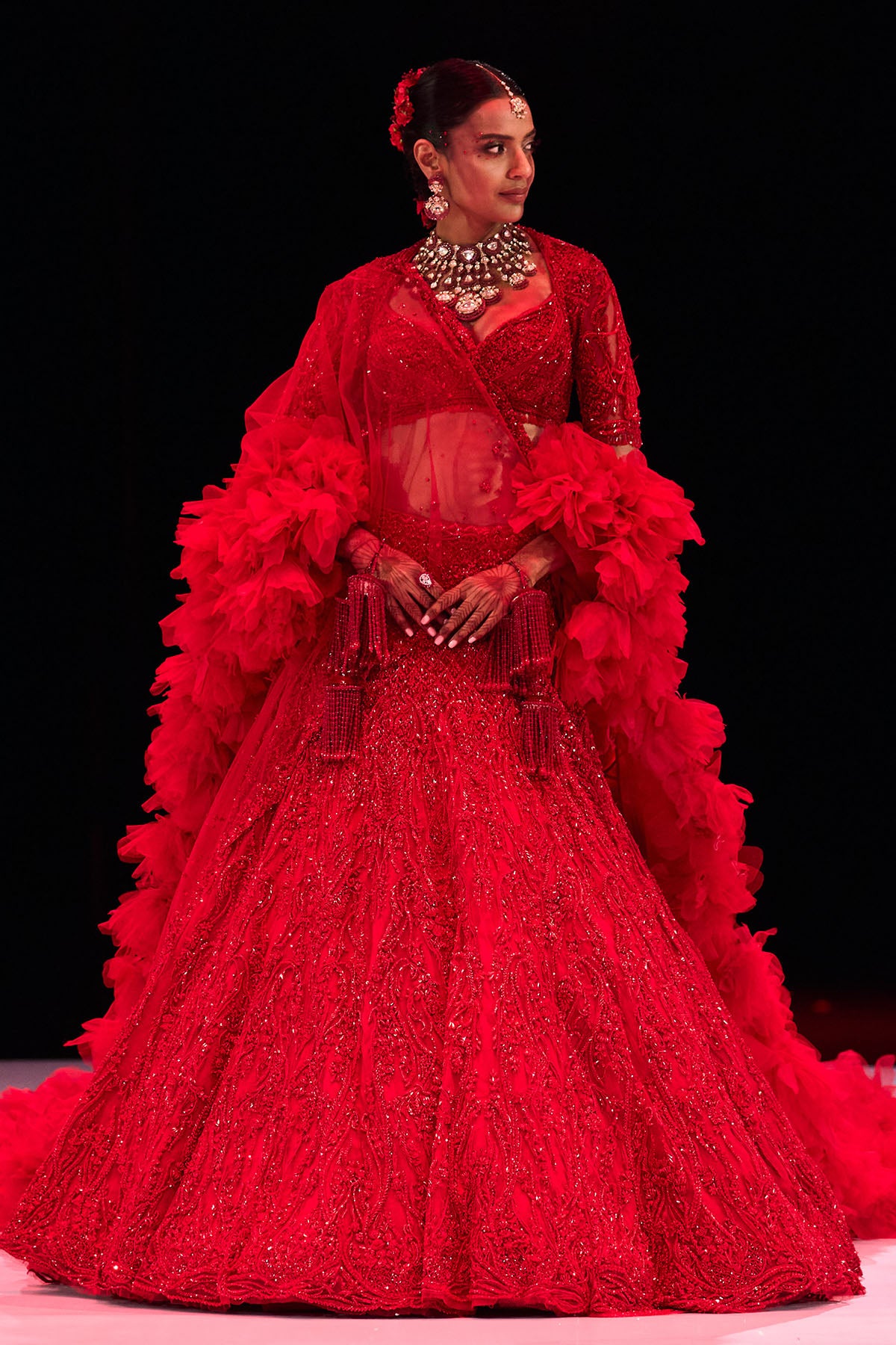 Scarlet Sanctum Lehenga