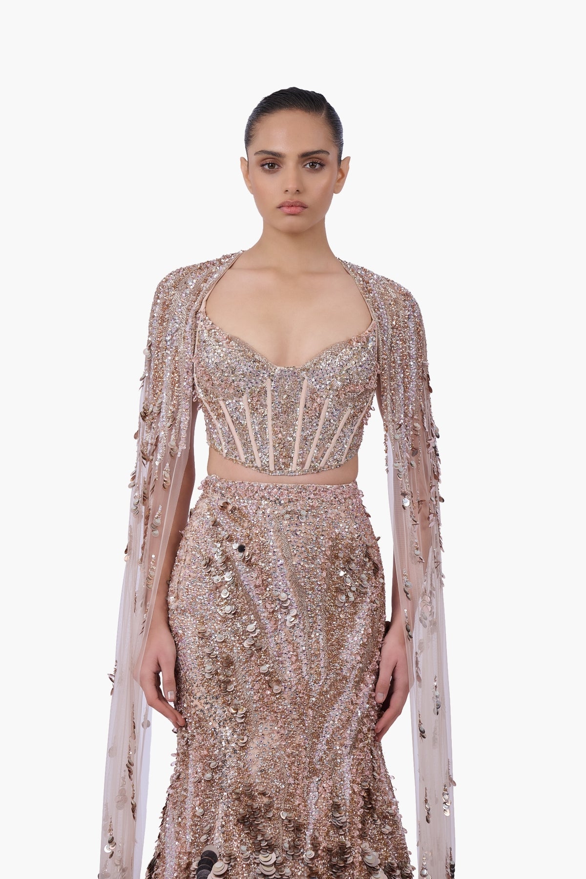 Crystallised Scale Lehenga