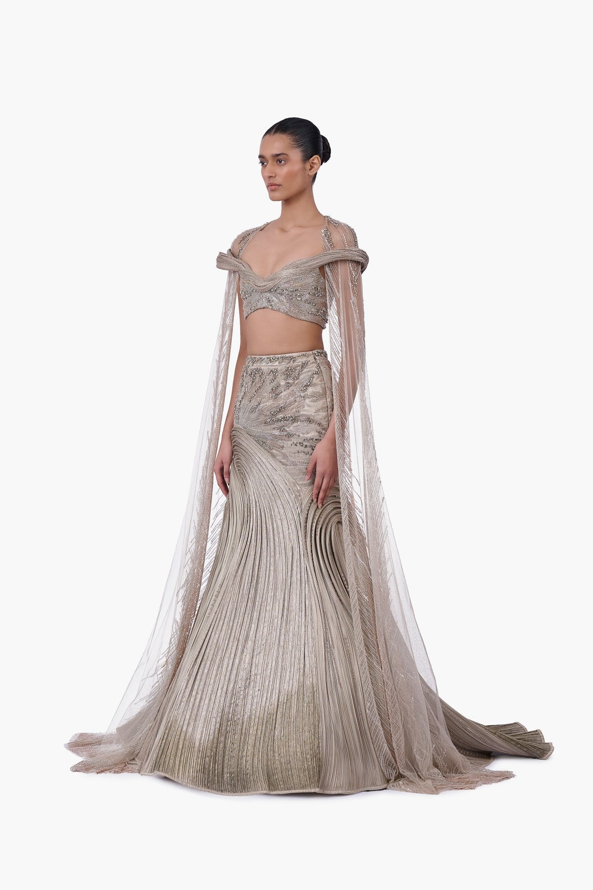 The Brocade Lehenga Set with Cape
