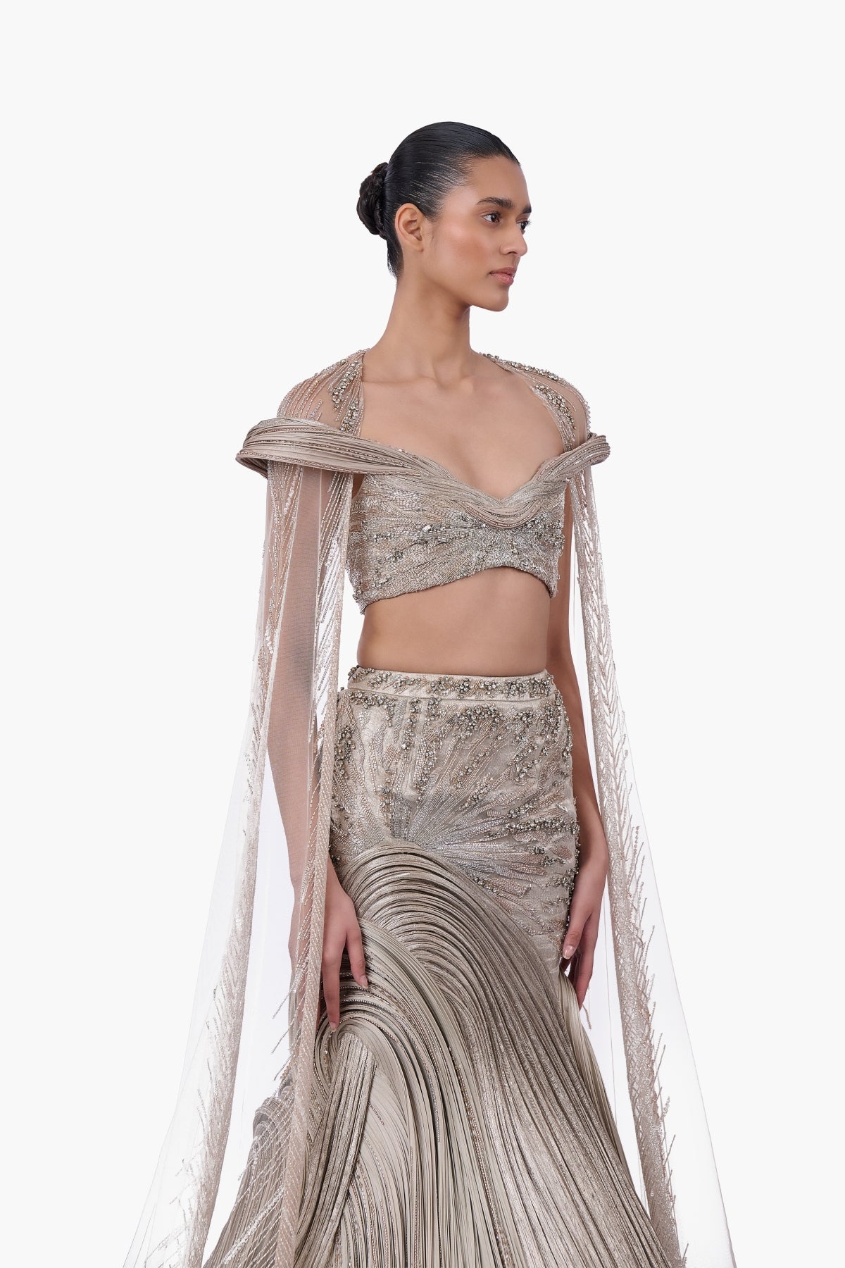 The Brocade Lehenga Set with Cape